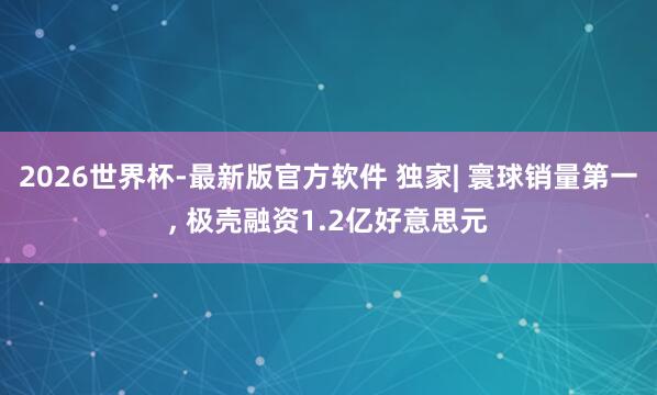 2026世界杯-最新版官方软件 独家| 寰球销量第一, 极壳融资1.2亿好意思元
