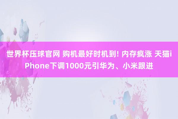 世界杯压球官网 购机最好时机到! 内存疯涨 天猫iPhone下调1000元引华为、小米跟进