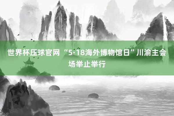 世界杯压球官网 “5·18海外博物馆日”川渝主会场举止举行