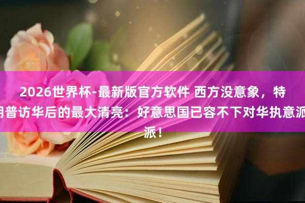 2026世界杯-最新版官方软件 西方没意象,特朗普访华后的最大清亮:好意思国已容不下对华执意派!