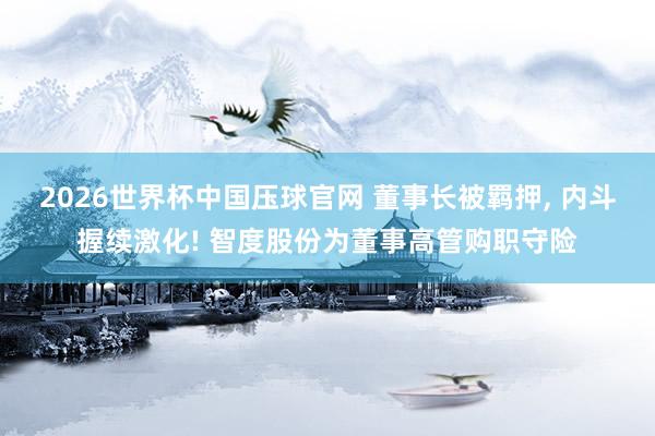 2026世界杯中国压球官网 董事长被羁押, 内斗握续激化! 智度股份为董事高管购职守险