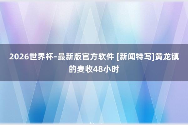 2026世界杯-最新版官方软件 [新闻特写]黄龙镇的麦收48小时