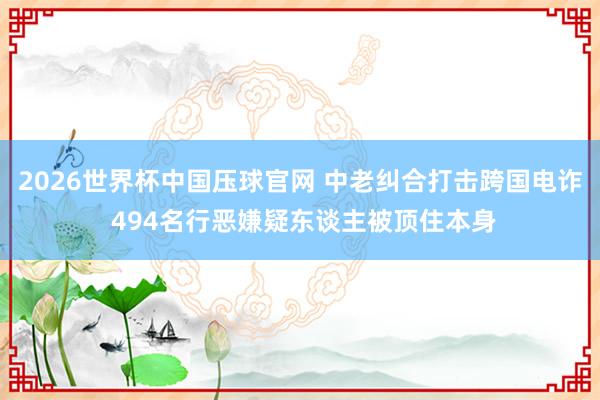 2026世界杯中国压球官网 中老纠合打击跨国电诈 494名行恶嫌疑东谈主被顶住本身