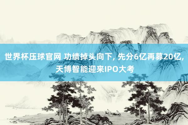世界杯压球官网 功绩掉头向下， 先分6亿再募20亿， 天博智能迎来IPO大考